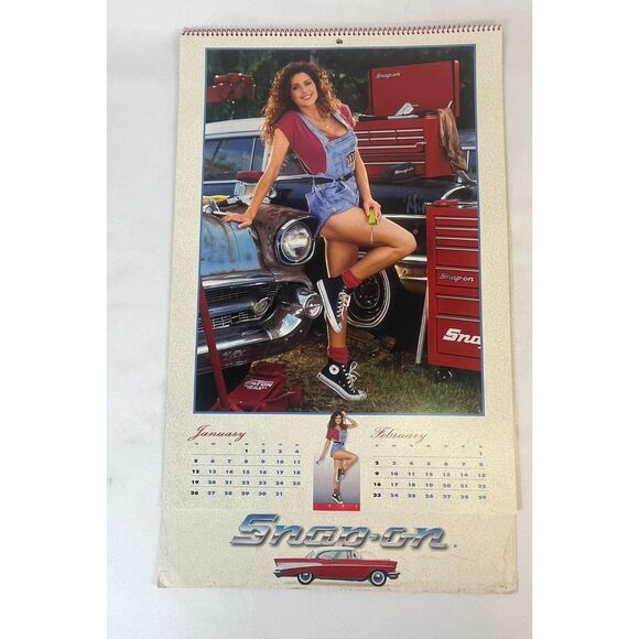 1992 Snap On Tools Collector's Calendar Pin Up Swimsuit Girls 22x13 - Picture 3 of 11